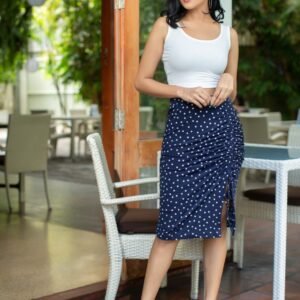 Polka Dotted Draw Code Skirt