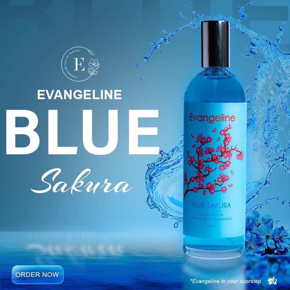Evangeline Blue Sakura Perfume 100ml - Image 3